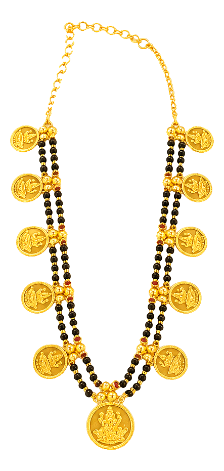 Lakshmi Coin Blackbead Mala — bridal gold at Balakrishna · Stadium