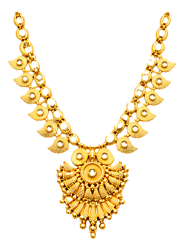 Leaf Drop Fan Necklace — Daily Wear collection at Balakrishna · Stadium