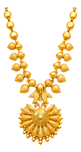 Floral Sunburst Bead Necklace — bridal gold at Balakrishna · Stadium