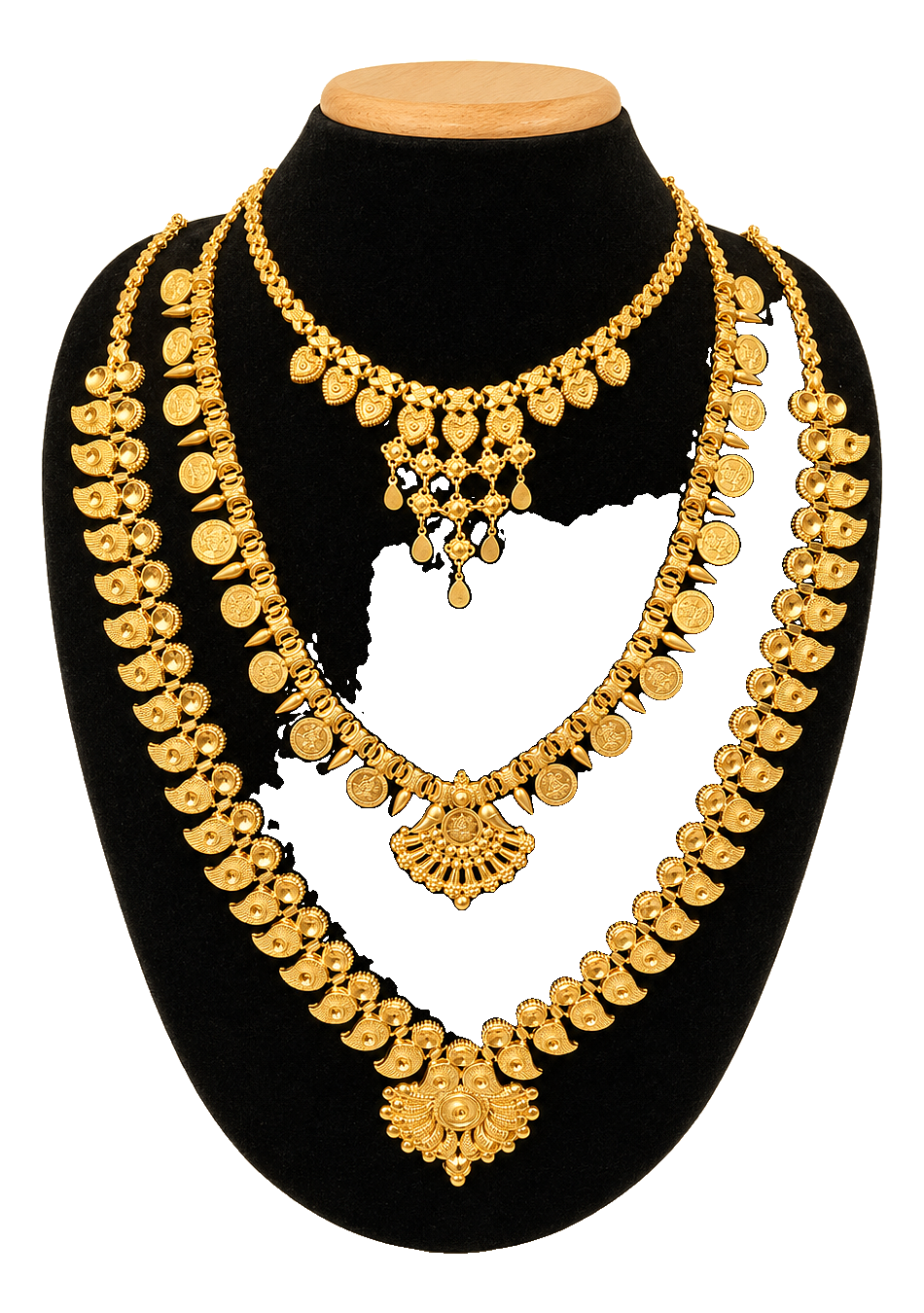 Plain Gold Coin Layered Set — a complete bridal set